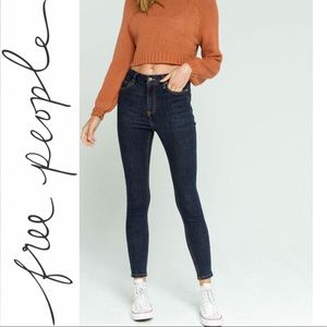 Free People Dark Rinse Skinny Jeans